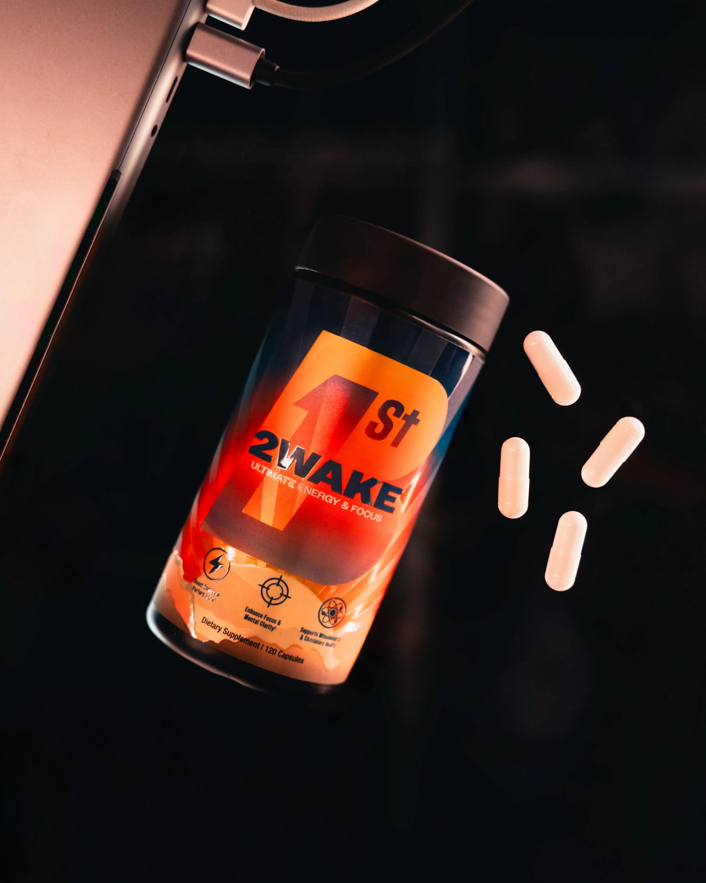 B1ST 2WAKE B1st Supplements BOTTLE WITH PILLS